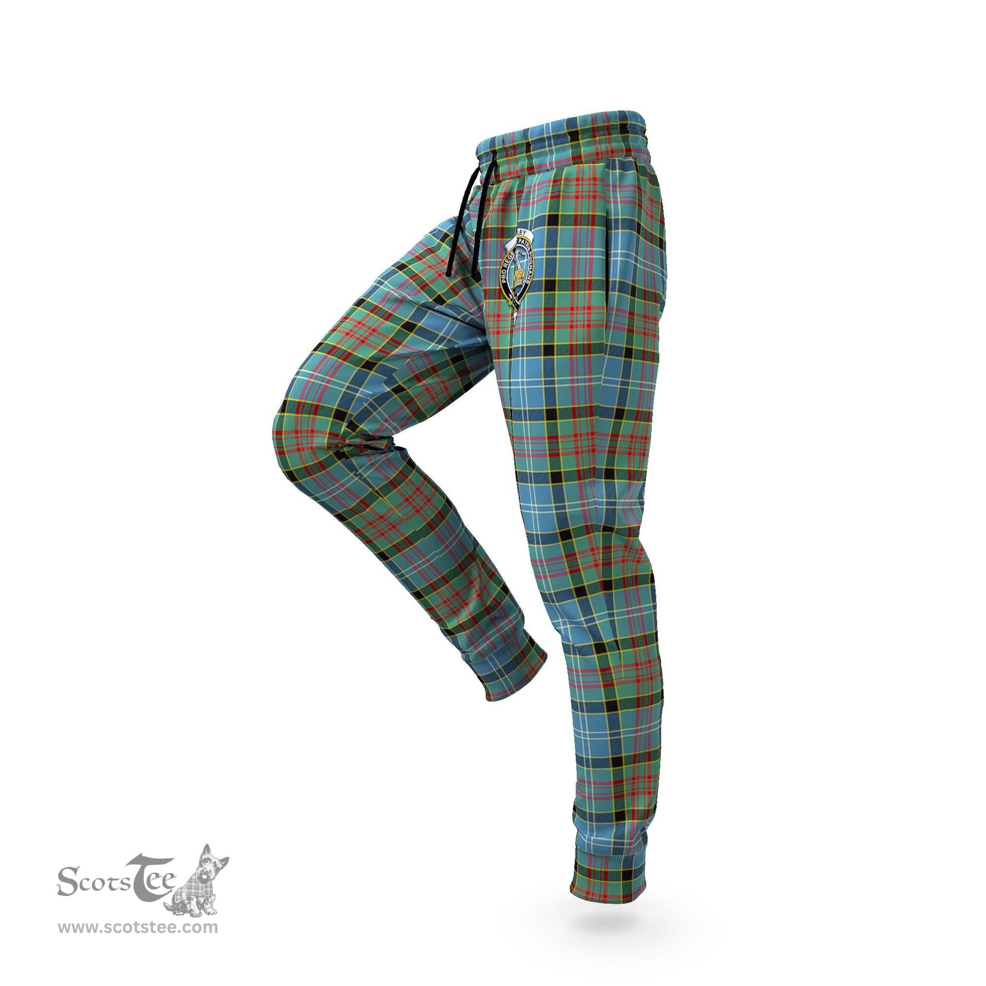 Scottish Paisley Clan Family Crest Tartan Joggers Pants