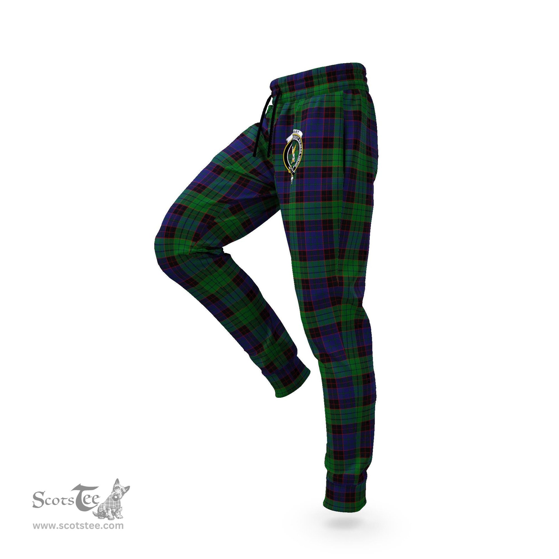 Scottish Stewart Old Clan Family Crest Tartan Joggers Pants