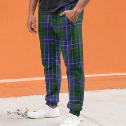 Scottish Wishart Hunting Clan Tartan Joggers Pants