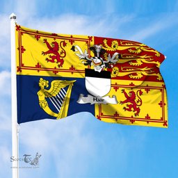 ScotsTee Shop Scottish Hair Clan Family Crest Royal Standard of the United Kingdom for use in Scotland Flag