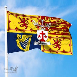 ScotsTee Shop Scottish Manson Clan Family Crest Royal Standard of the United Kingdom for use in Scotland Flag