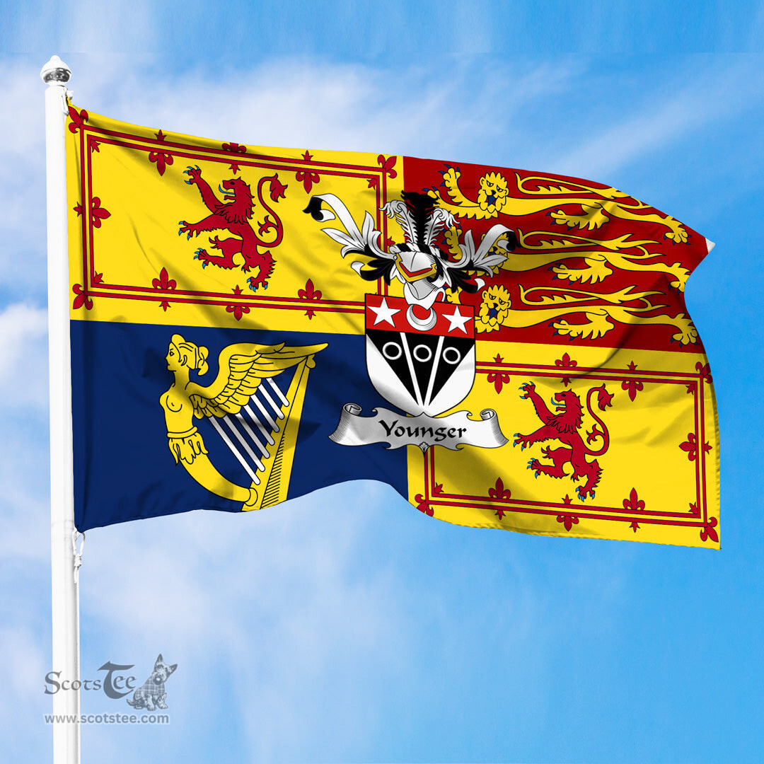 ScotsTee Shop Scottish Younger Clan Family Crest Royal Standard of the United Kingdom for use in Scotland Flag