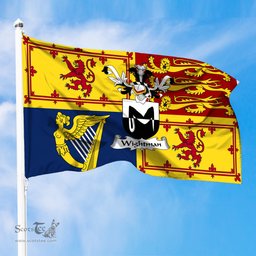ScotsTee Shop Scottish Wightman Clan Family Crest Royal Standard of the United Kingdom for use in Scotland Flag