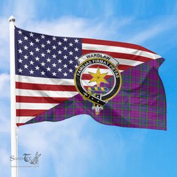 ScotsTee Shop Scottish Wardlaw Modern Clan Crest Tartan Scottish American Flag