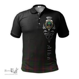 ScotsTee Shop Scottish Cairns Clan Crest Tartan Polo Shirt Featuring Alba Gu Brath Scotland Forever and Ever Celtic Cross