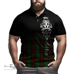 ScotsTee Shop Scottish Blackstock Hunting Clan Crest Tartan Polo Shirt Featuring Alba Gu Brath Scotland Forever and Ever Celtic Cross