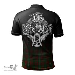 ScotsTee Shop Scottish Bruce Hunting Clan Crest Tartan Polo Shirt Featuring Alba Gu Brath Scotland Forever and Ever Celtic Cross