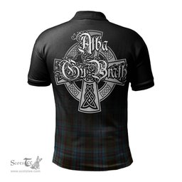 ScotsTee Shop Scottish Anderson Clan Crest Tartan Polo Shirt Featuring Alba Gu Brath Scotland Forever and Ever Celtic Cross