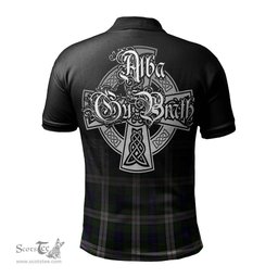ScotsTee Shop Scottish Blair Dress Clan Crest Tartan Polo Shirt Featuring Alba Gu Brath Scotland Forever and Ever Celtic Cross