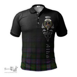 ScotsTee Shop Scottish Blair Modern Clan Crest Tartan Polo Shirt Featuring Alba Gu Brath Scotland Forever and Ever Celtic Cross