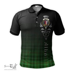 ScotsTee Shop Scottish Boyle Clan Crest Tartan Polo Shirt Featuring Alba Gu Brath Scotland Forever and Ever Celtic Cross