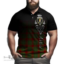 ScotsTee Shop Scottish Callander Modern Clan Crest Tartan Polo Shirt Featuring Alba Gu Brath Scotland Forever and Ever Celtic Cross