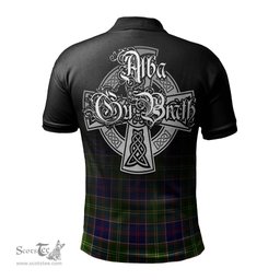 ScotsTee Shop Scottish Arnott Clan Crest Tartan Polo Shirt Featuring Alba Gu Brath Scotland Forever and Ever Celtic Cross