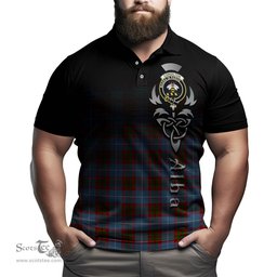 ScotsTee Shop Scottish Congilton Clan Crest Tartan Polo Shirt Featuring Alba Gu Brath Scotland Forever and Ever Celtic Cross