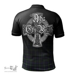 ScotsTee Shop Scottish Campbell Argyll Modern Clan Crest Tartan Polo Shirt Featuring Alba Gu Brath Scotland Forever and Ever Celtic Cross