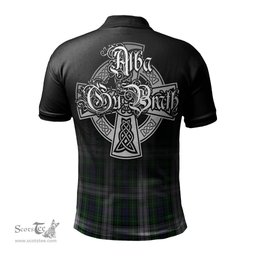 ScotsTee Shop Scottish Forbes Dress Clan Crest Tartan Polo Shirt Featuring Alba Gu Brath Scotland Forever and Ever Celtic Cross