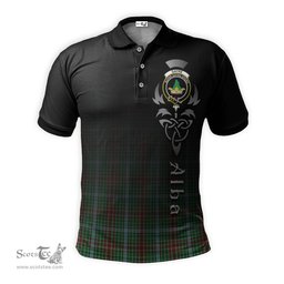 ScotsTee Shop Scottish Gayre Clan Crest Tartan Polo Shirt Featuring Alba Gu Brath Scotland Forever and Ever Celtic Cross