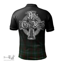 ScotsTee Shop Scottish Gayre Clan Crest Tartan Polo Shirt Featuring Alba Gu Brath Scotland Forever and Ever Celtic Cross