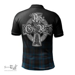 ScotsTee Shop Scottish Garden Clan Crest Tartan Polo Shirt Featuring Alba Gu Brath Scotland Forever and Ever Celtic Cross