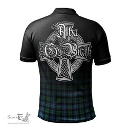 ScotsTee Shop Scottish Galbraith Ancient Clan Crest Tartan Polo Shirt Featuring Alba Gu Brath Scotland Forever and Ever Celtic Cross