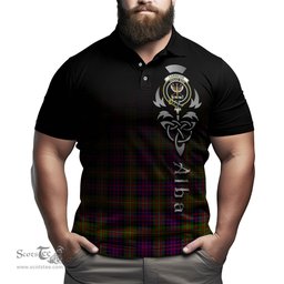 ScotsTee Shop Scottish Carnegie Modern Clan Crest Tartan Polo Shirt Featuring Alba Gu Brath Scotland Forever and Ever Celtic Cross