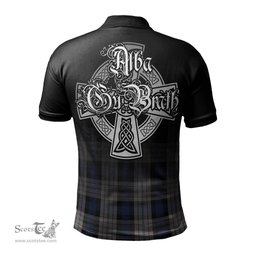 ScotsTee Shop Scottish Ferguson Dress Clan Crest Tartan Polo Shirt Featuring Alba Gu Brath Scotland Forever and Ever Celtic Cross