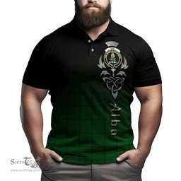 ScotsTee Shop Scottish Don Clan Crest Tartan Polo Shirt Featuring Alba Gu Brath Scotland Forever and Ever Celtic Cross