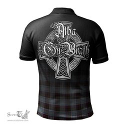 ScotsTee Shop Scottish MacDonald Dress Ancient Clan Crest Tartan Polo Shirt Featuring Alba Gu Brath Scotland Forever and Ever Celtic Cross