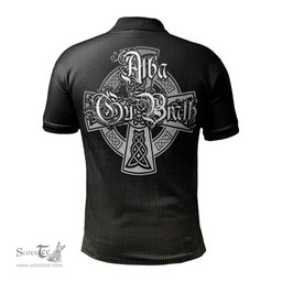 ScotsTee Shop Scottish Haig Clan Crest Tartan Polo Shirt Featuring Alba Gu Brath Scotland Forever and Ever Celtic Cross