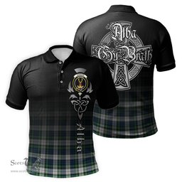 ScotsTee Shop Scottish Gordon Dress Ancient Clan Crest Tartan Polo Shirt Featuring Alba Gu Brath Scotland Forever and Ever Celtic Cross
