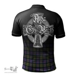 ScotsTee Shop Scottish MacDonald Ancient Clan Crest Tartan Polo Shirt Featuring Alba Gu Brath Scotland Forever and Ever Celtic Cross