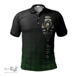 ScotsTee Shop Scottish Kincaid Clan Crest Tartan Polo Shirt Featuring Alba Gu Brath Scotland Forever and Ever Celtic Cross