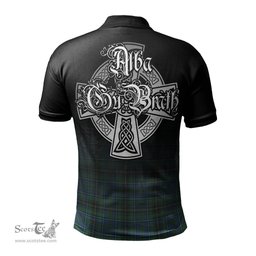 ScotsTee Shop Scottish MacInnes Ancient Clan Crest Tartan Polo Shirt Featuring Alba Gu Brath Scotland Forever and Ever Celtic Cross