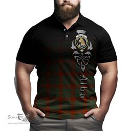 ScotsTee Shop Scottish MacGregor Ancient Clan Crest Tartan Polo Shirt Featuring Alba Gu Brath Scotland Forever and Ever Celtic Cross