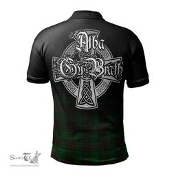 ScotsTee Shop Scottish Kinloch Clan Crest Tartan Polo Shirt Featuring Alba Gu Brath Scotland Forever and Ever Celtic Cross