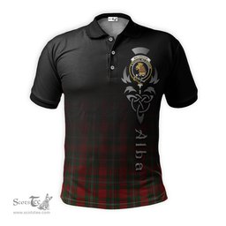 ScotsTee Shop Scottish MacGregor Clan Crest Tartan Polo Shirt Featuring Alba Gu Brath Scotland Forever and Ever Celtic Cross