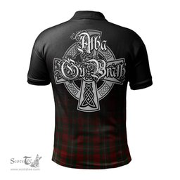 ScotsTee Shop Scottish MacGregor Clan Crest Tartan Polo Shirt Featuring Alba Gu Brath Scotland Forever and Ever Celtic Cross
