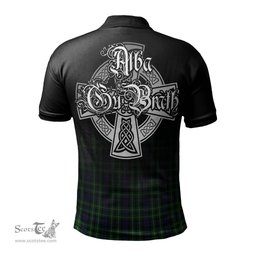 ScotsTee Shop Scottish Graham of Montrose Clan Crest Tartan Polo Shirt Featuring Alba Gu Brath Scotland Forever and Ever Celtic Cross