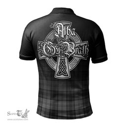 ScotsTee Shop Scottish Glendinning Clan Crest Tartan Polo Shirt Featuring Alba Gu Brath Scotland Forever and Ever Celtic Cross