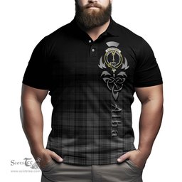 ScotsTee Shop Scottish Glendinning Clan Crest Tartan Polo Shirt Featuring Alba Gu Brath Scotland Forever and Ever Celtic Cross