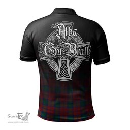 ScotsTee Shop Scottish Lindsay Modern Clan Crest Tartan Polo Shirt Featuring Alba Gu Brath Scotland Forever and Ever Celtic Cross