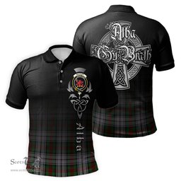 ScotsTee Shop Scottish MacDuff Dress Clan Crest Tartan Polo Shirt Featuring Alba Gu Brath Scotland Forever and Ever Celtic Cross