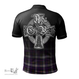 ScotsTee Shop Scottish MacDonald Dress Modern Clan Crest Tartan Polo Shirt Featuring Alba Gu Brath Scotland Forever and Ever Celtic Cross