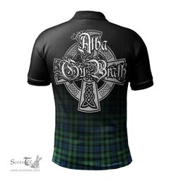 ScotsTee Shop Scottish Graham of Montrose Ancient Clan Crest Tartan Polo Shirt Featuring Alba Gu Brath Scotland Forever and Ever Celtic Cross