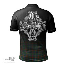 ScotsTee Shop Scottish MacKintosh Hunting Ancient Clan Crest Tartan Polo Shirt Featuring Alba Gu Brath Scotland Forever and Ever Celtic Cross