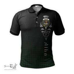 ScotsTee Shop Scottish Graham Clan Crest Tartan Polo Shirt Featuring Alba Gu Brath Scotland Forever and Ever Celtic Cross
