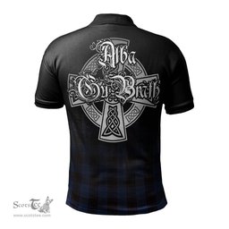 ScotsTee Shop Scottish Home Clan Crest Tartan Polo Shirt Featuring Alba Gu Brath Scotland Forever and Ever Celtic Cross