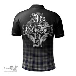 ScotsTee Shop Scottish Hannay Modern Clan Crest Tartan Polo Shirt Featuring Alba Gu Brath Scotland Forever and Ever Celtic Cross