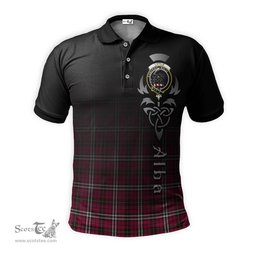 ScotsTee Shop Scottish Little Clan Crest Tartan Polo Shirt Featuring Alba Gu Brath Scotland Forever and Ever Celtic Cross
