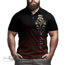 ScotsTee Shop Scottish MacIntosh Modern Clan Crest Tartan Polo Shirt Featuring Alba Gu Brath Scotland Forever and Ever Celtic Cross